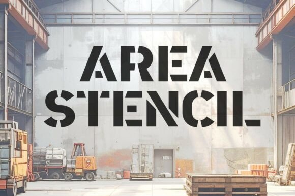 Area Stencil: A Bold Typeface for Industrial Impact