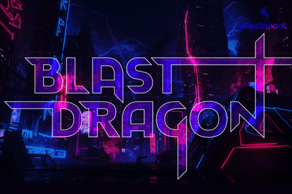 Blast Dragon: The Futuristic Cyberpunk Font