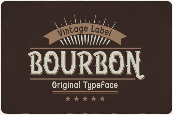 Bourbon: A Bold Vintage Display Font for Timeless Design