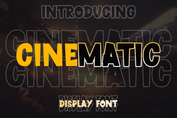 Cinematic: A Playful Display Font for Cheerful Designs