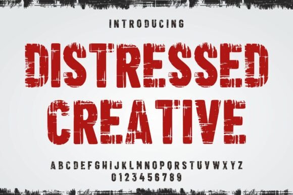 Distressed Creative: Bold Stencil Font for Rugged Design