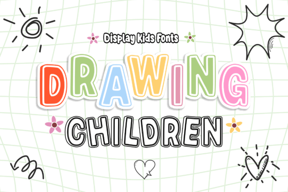 Drawing Children: A Modern Font for Playful Designs