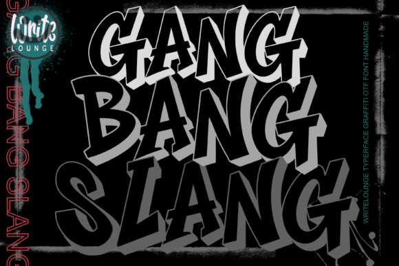 Gang Bang Slang: Bold Graffiti Display Font for Urban Designs