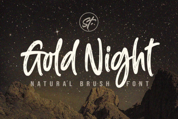 Gold Night: The Cool Brushed Display Font
