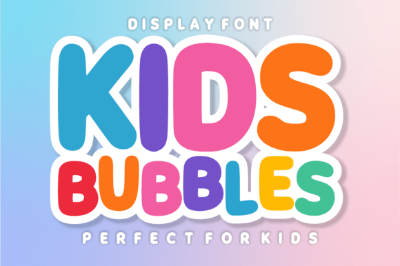 Kids Bubbles: A Playful Display Font for Creative Projects