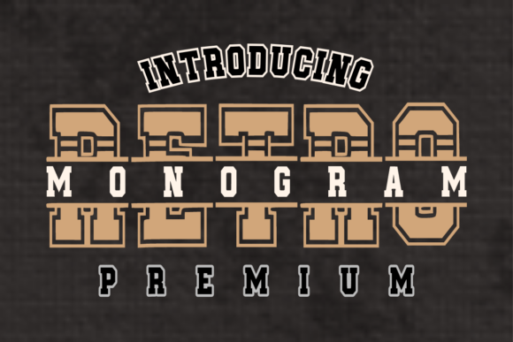 Monogram Retro: The Classic Varsity Font for Bold Designs