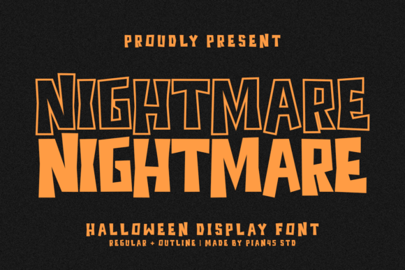 Nightmare: A Spooky, Hand-Drawn Halloween Display Font