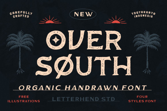 Over South: A Unique Display Font for Creative Projects