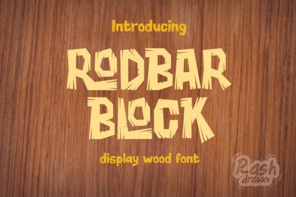 Rodbar Block: A Bold Wood-Textured Display Font