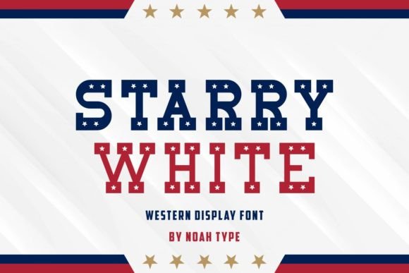 Starry White: A Bold, Patriotic Display Typeface